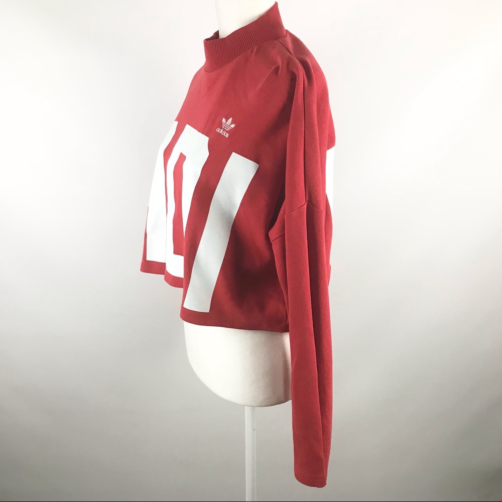 Adidas Bold Age Mockneck Cropped Sweatshirt - Picture 4 of 6